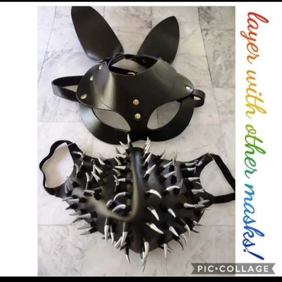 Pc leather bad bunny mask festival/photo shoot - Picture 7 of 10